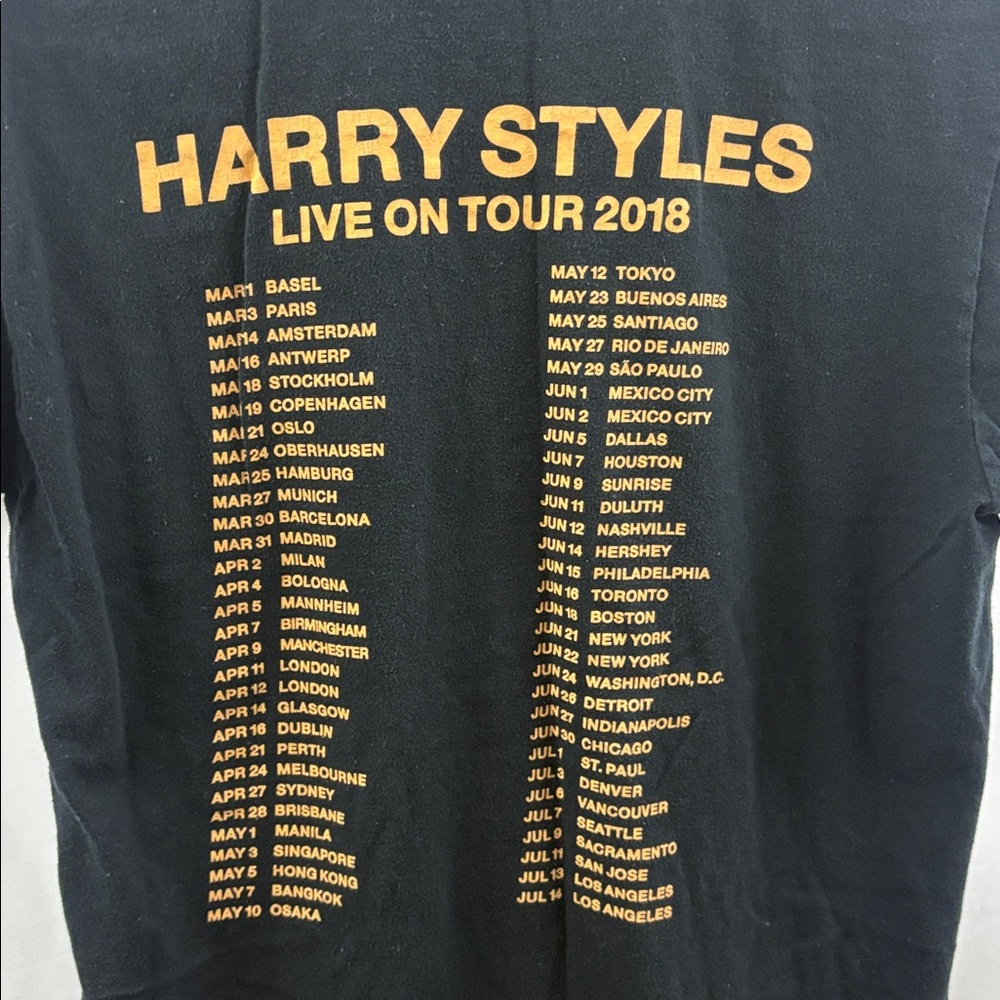 Harry Styles Live On Tour 2018 Concert Merch T Shirt Medium - Picture 7 of 7